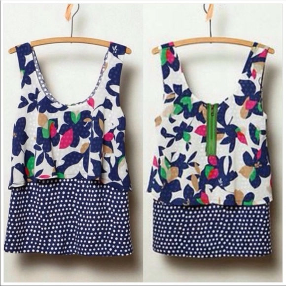 ANTHROPOLOGIE Meadow Rue Throughway Tank - Picture 1 of 6